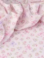 Pembe-Fiyonk Desenli Poplin Kumaş