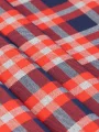 Kiremit-İndigo Ekose Gabardin