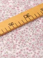 Pudra Pembe Mini Papatya Desenli Poplin Kumaş