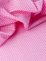 Şeker Pembe Pötikare Desenli Poplin Kumaş