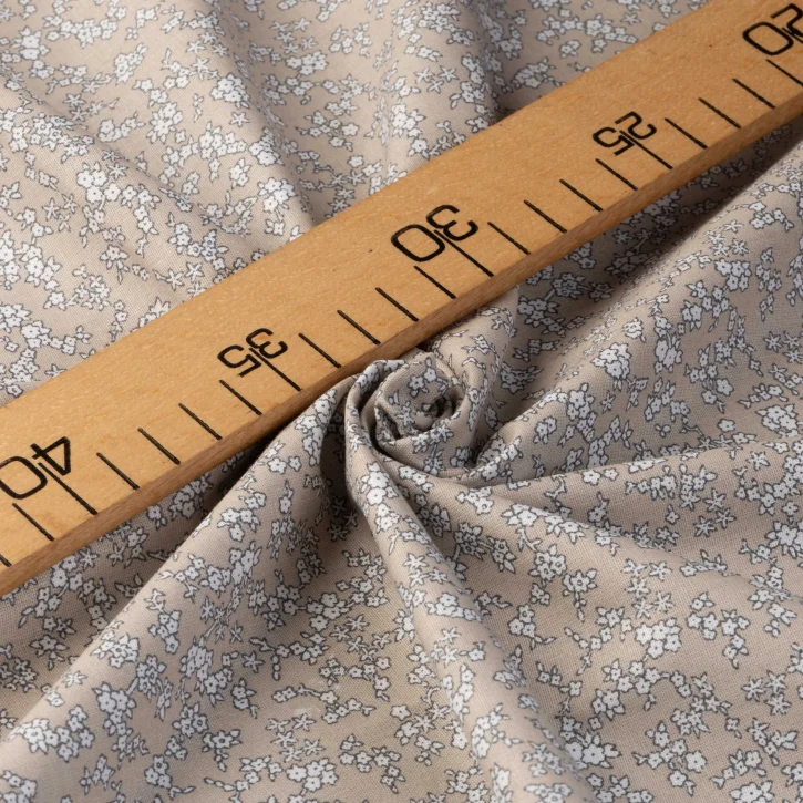 Vizon Çıtır Çiçek Desen Poplin Kumaş