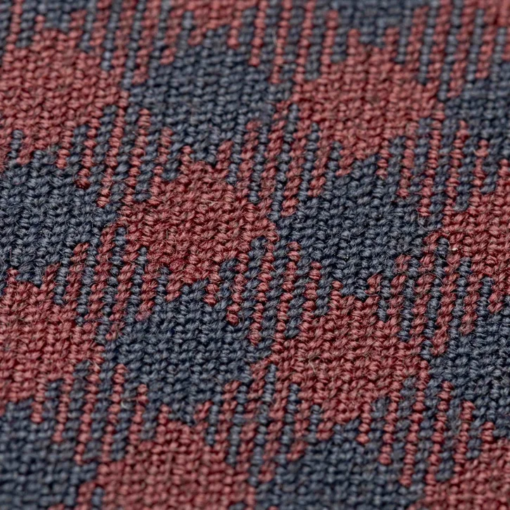 Bordo-Lacivert Ekose Gabardin