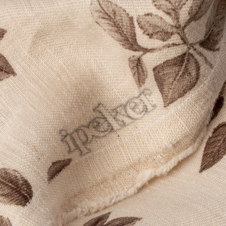 İpeker Kahve Yaprak Desenli Keten