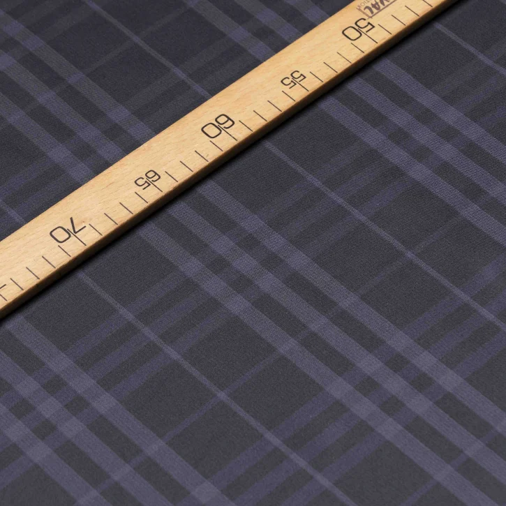 Lacivert Ekose Gabardin