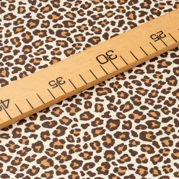 Leopar Desenli Poplin Kumaş