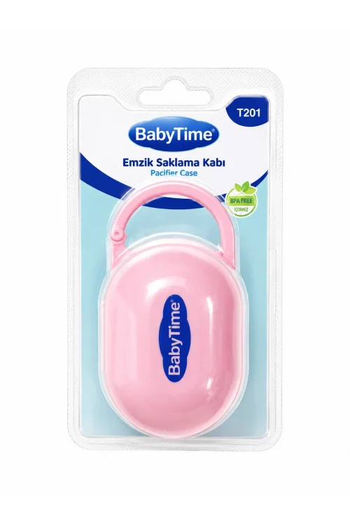 BabyTime BT201 Pembe Emzik Kutusu – Bebek Emzik Saklama Kabı