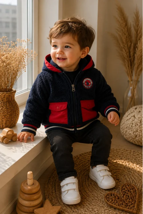 U.S. Polo Assn. Orijinal Erkek Çocuk Kapüşonlu Polar Hırka 6 Ay-3 Yaş | Kışlık & Mevsimlik