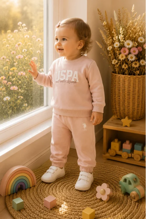 U.S. Polo Assn. Orijinal Kız Bebek Eşofman Takımı