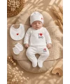 %100 Pamuk Unisex Bebek 5’li Hastane Çıkışı Seti – Yenidoğan Bebek Seti