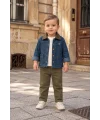 Erkek Bebek 3’lü Takım Premium Kalite Kot Ceketli Pantolonlu 9-24 Ay