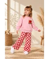 Kız Çocuk 3 İplik Sweatshirt ve Gabardin Pantolon 2’li Takım – Trend Model 2-10 Yaş