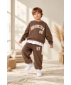 Erkek Çocuk 3 İplik %100 Pamuk Sweatshirt Pantolon 2’li Takım 2-10 Yaş