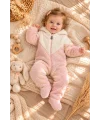 Kız Bebek %100 Pamuk Premium Peluş Fermuarlı Tulum 0-12 Ay