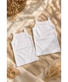 %100 Pamuk Kız Bebek ve Çocuk İnce Askılı Atlet 2’li Set – 1-5 Yaş