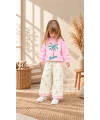 Kız Çocuk 2’li Takım Sweetshirt & Gabardin Pantolon – %100 Pamuk | 2-8 Yaş