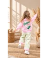 Kız Çocuk 2’li Takım Sweetshirt & Gabardin Pantolon – %100 Pamuk | 2-8 Yaş