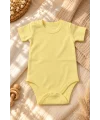 %100 Pamuk Bebek Çıtçıtlı Body – Kısa Kollu Bebek Zıbın