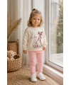Kız Çocuk %100 Pamuk 2 İplik Sweatshirt ve Tayt 2’li Takım
