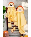 Aslan Figürlü 4 Parça Unisex Çocuk Bornoz Seti