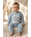 At Desenli % 100 Pamuk İnterlok 2li Erkek Bebek Takımı