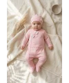 Çiçek Desenli % 100 Pamuk Kız Bebek 4lü Tulum Takımı