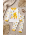 Civciv Desenli % 100 Pamuk Unisex Pijama Takımı
