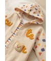 Cute Bear Nakışlı 3lü % 100 Pamuk Erkek Bebek Takımı