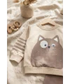 Kedi Desenli Pamuklu 2li Erkek Bebek Takım