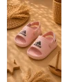 Kız Çocuk Cırt Cırtlı Pembe Sandalet (21-30 Numara)