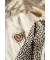 Leopar Desenli % 100 Pamuklu Kız Bebek 4lü Tulum Seti 0-6 Ay