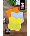 Pratik 3lü Sıvı Geçirmez Bebek Mama Önlüğü 0-18 Ay