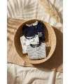 Premium %100 Pamuklu Panda Figürlü Bebek Tulum 3lü Set - Çene Korumalı Fermuarlı Yumuşak Doku