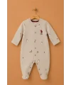 U.S. Polo Assn. Orijinal 0-9 Ay Unisex Bebek Uzun Kollu Patikli Tulum %100 Pamuk