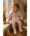 U.S. Polo Assn. Orijinal Kız Bebek Peluş Polar Mont 6-24 Ay | Kapüşonlu Kışlık & Mevsimlik