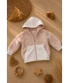 U.S. Polo Assn. Orijinal Kız Bebek Peluş Polar Mont 6-24 Ay | Kapüşonlu Kışlık & Mevsimlik