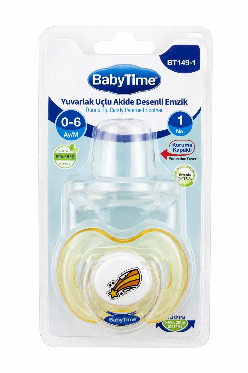 BabyTime Bebek Emziği Modelleri – 0-6 Ay, 6-18 Ay ve 18+ Ay BPA İçermez Emzik