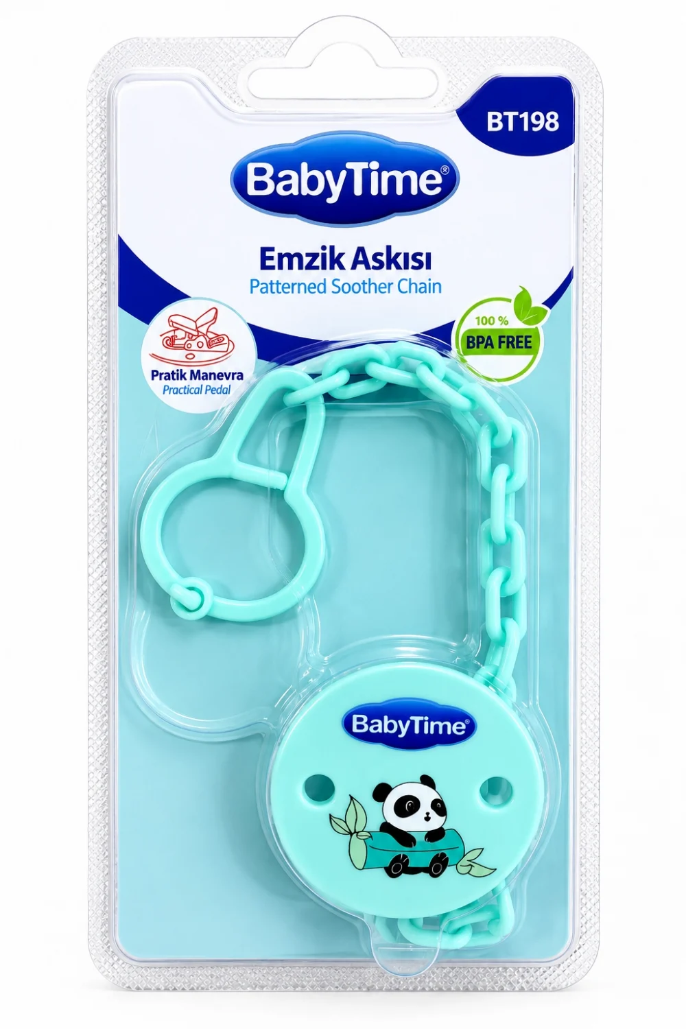 BabyTime Emzik Askısı – Desenli Emzik Zinciri – 4 Renk Seçeneği
