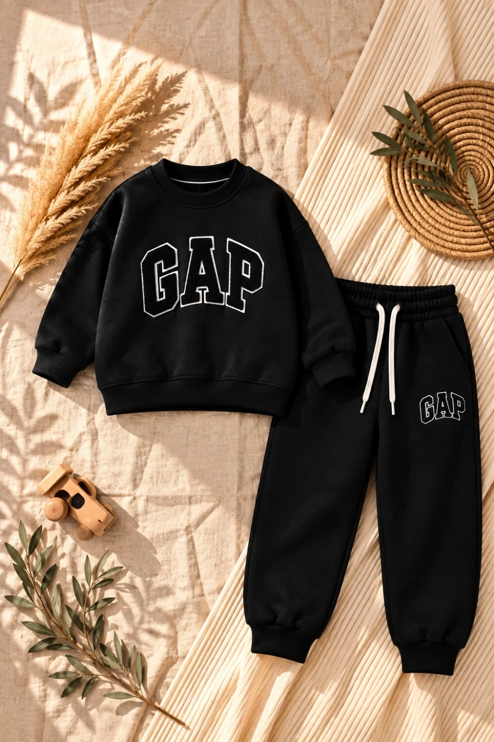 %100 Pamuk 3 İplik Erkek Çocuk 2’li Eşofman Takımı – Sweatshirt & Eşofman Altı | 3-10 Yaş