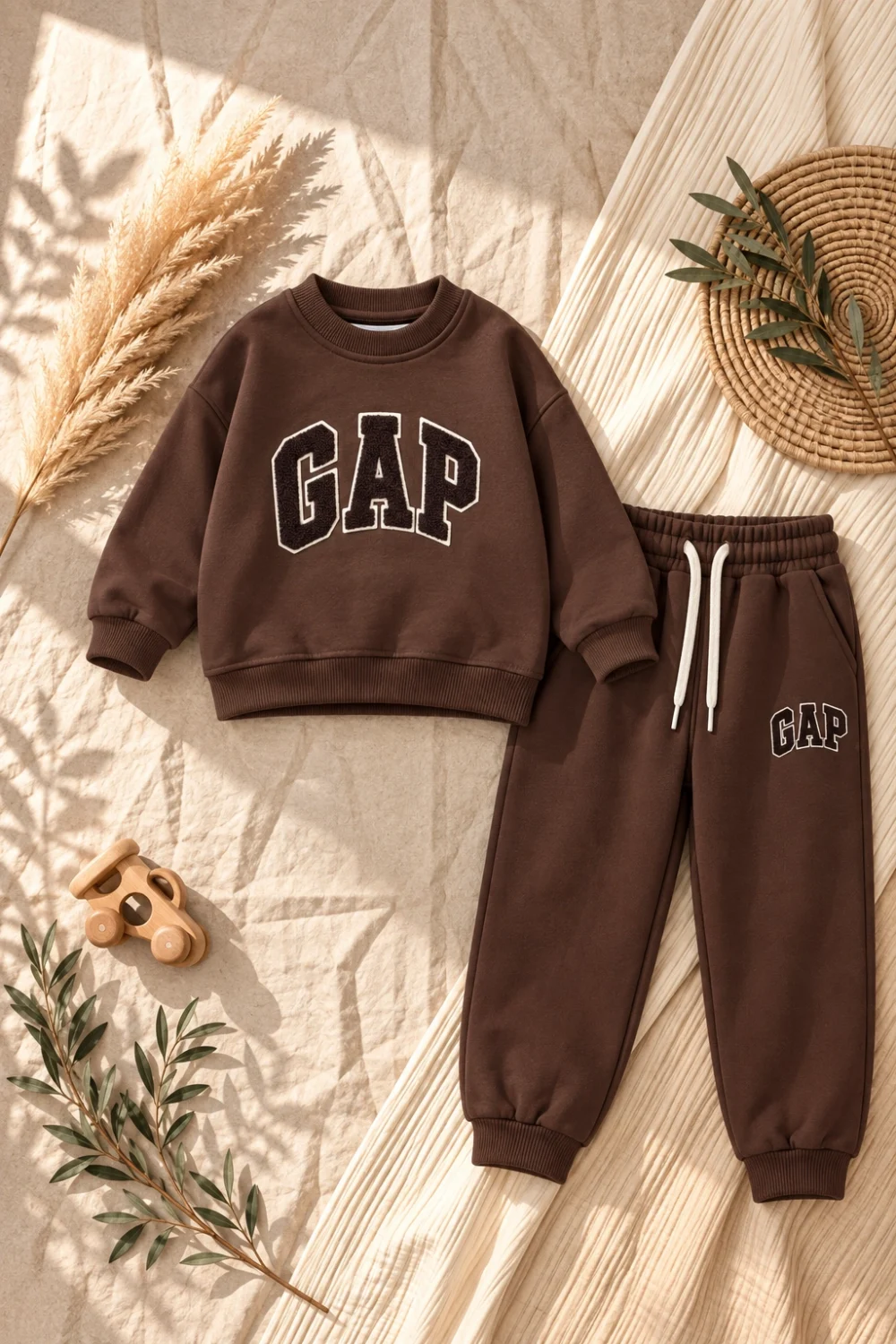 %100 Pamuk 3 İplik Çocuk 2’li Takım – Sweatshirt & Eşofman Altı | 3-10 Yaş