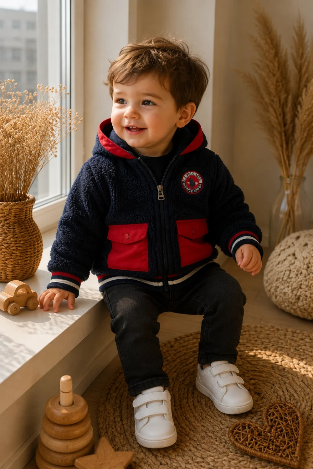 U.S. Polo Assn. Orijinal Erkek Çocuk Kapüşonlu Polar Hırka 6 Ay-3 Yaş | Kışlık & Mevsimlik
