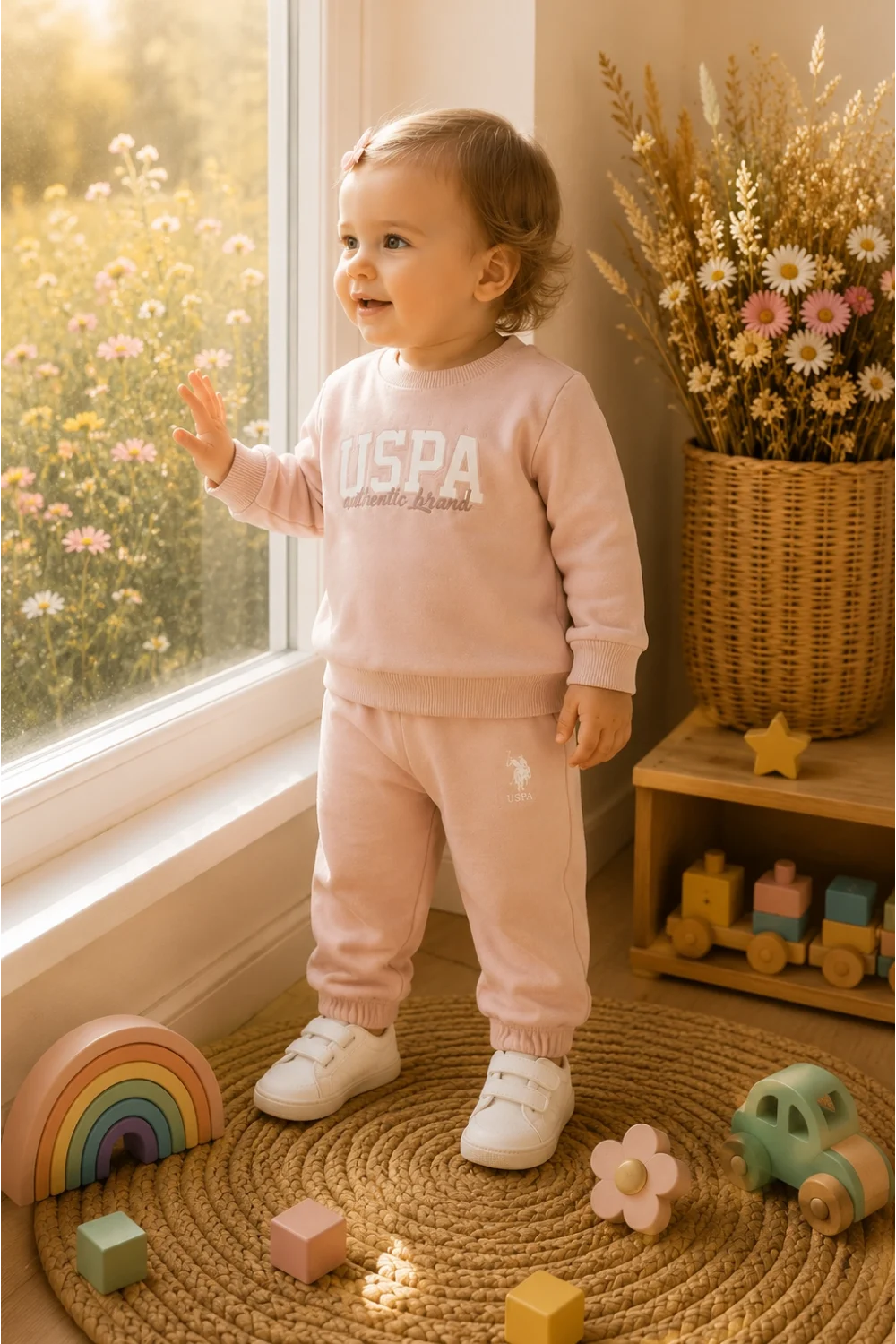 U.S. Polo Assn. Orijinal Kız Bebek Eşofman Takımı