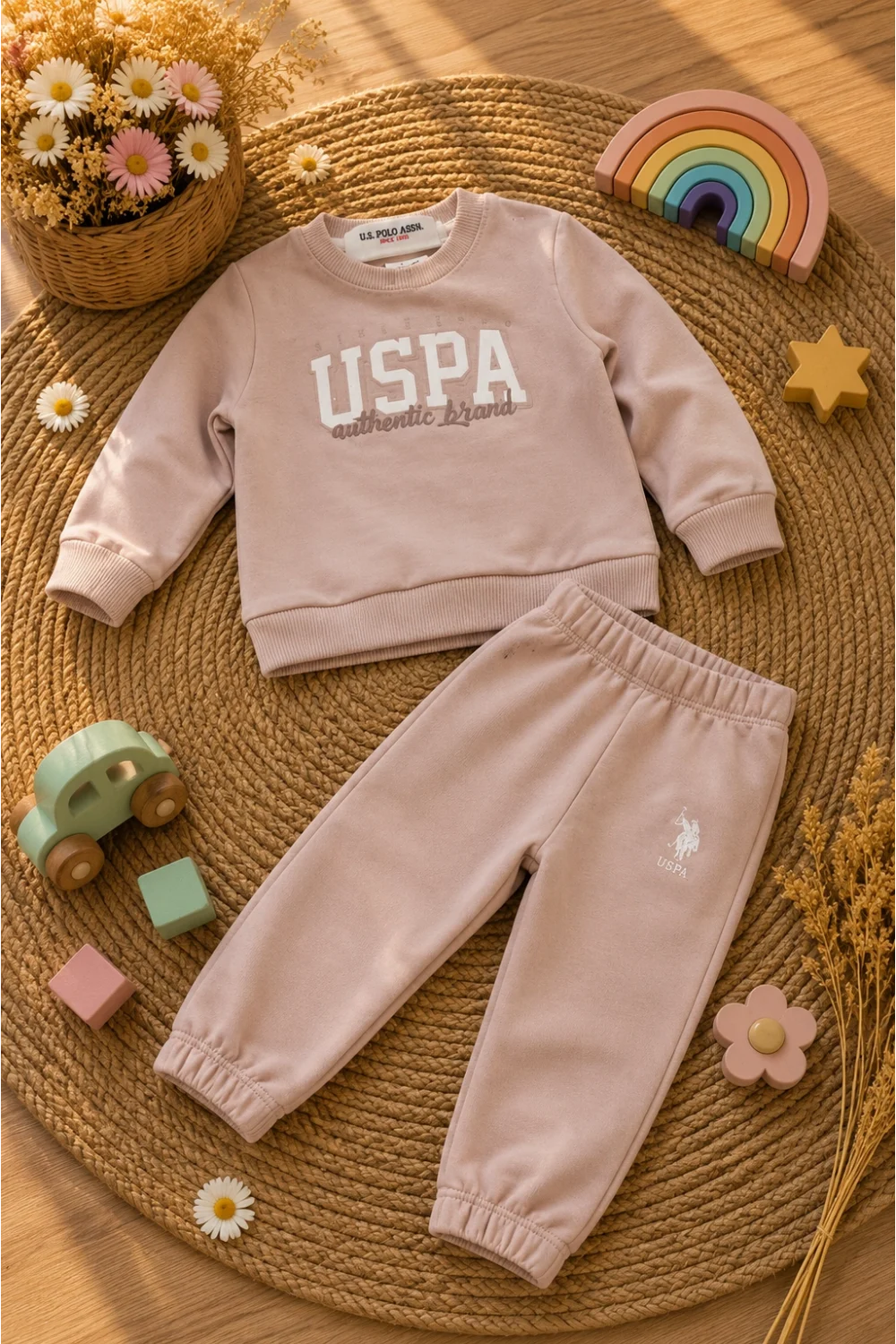 U.S. Polo Assn. Orijinal Kız Bebek Eşofman Takımı