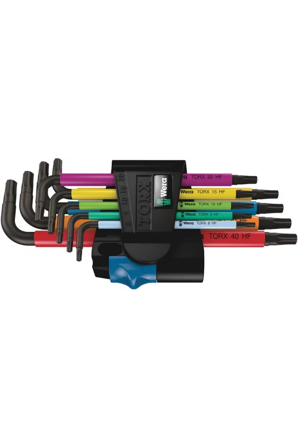 Wera 967/9 TX Renkli HF 1 Allen Anahtar Set, Tutma Fonksiyonlu
