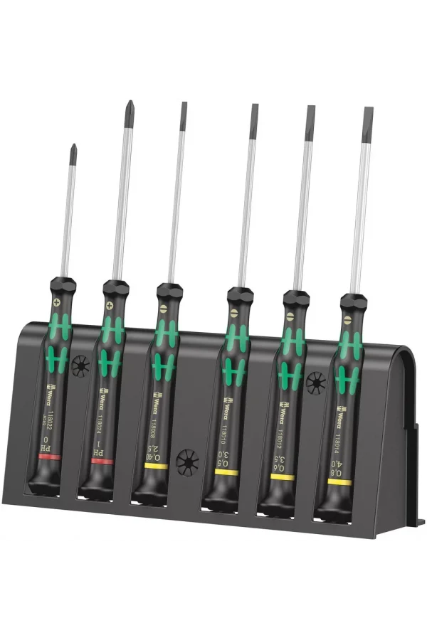 Wera 2035/6 B Elektronikçi Tornavida Seti + Raf