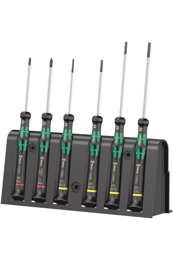 Wera 2035/6 A Elektronikçi Tornavida Seti + Raf