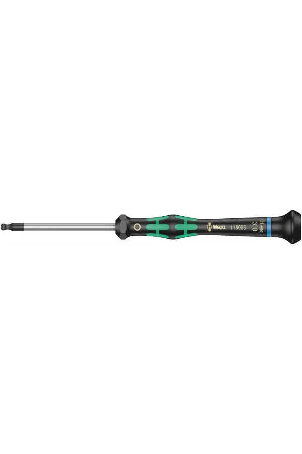 Wera 2052 Elektronikçi Altıgen Topbaş Tornavida, 3 x 60 mm