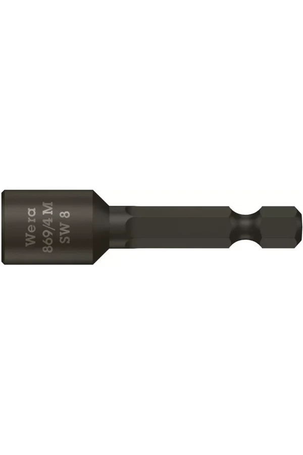 Wera 869/4 M Nutsetter/Bits Bağlantılı Lokma, Mıknatıslı, 8 x 50 mm