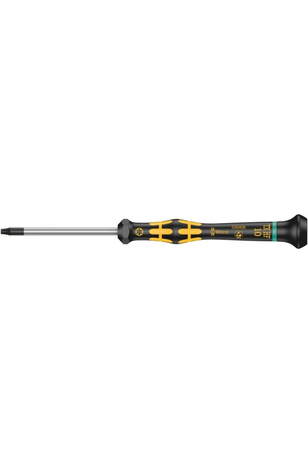 Wera 1567 TORX® HF ESD Kraftform Micro Tornavida, Tutma Fonksiyonlu, TX 10 x 60 mm