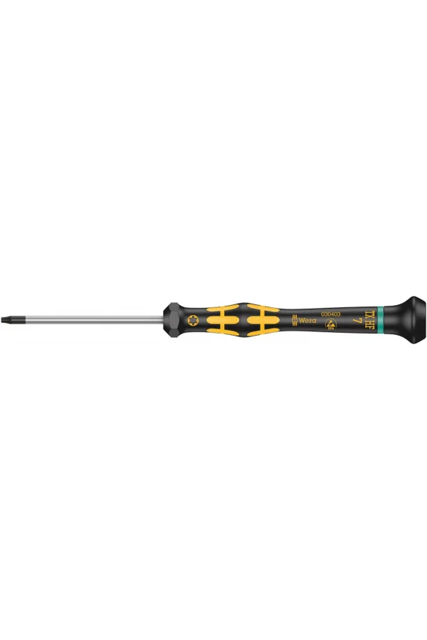 Wera 1567 TORX® HF ESD Kraftform Micro Tornavida, Tutma Fonksiyonlu, TX 7 x 60 mm