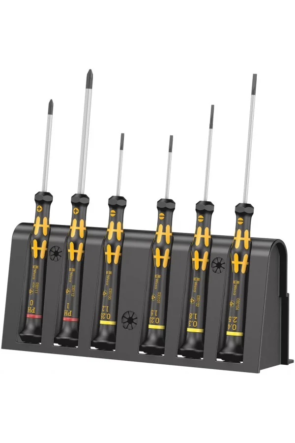 Wera 1578 A/6 ESD Elektronikçi Tornavida Seti + Raf